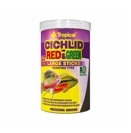 Cichlid red & green flytande sticks L 1000ml/300g, Tropical