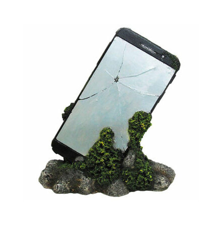 Akvariedekoration trasig mobiltelefon 15,5x8x16,2cm