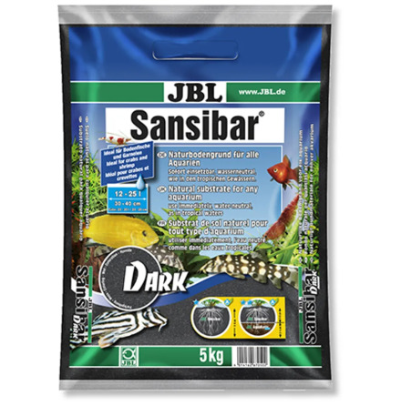 Akvariegrus Sansibar Dark/Svart 5Liter, DecoQuartz
